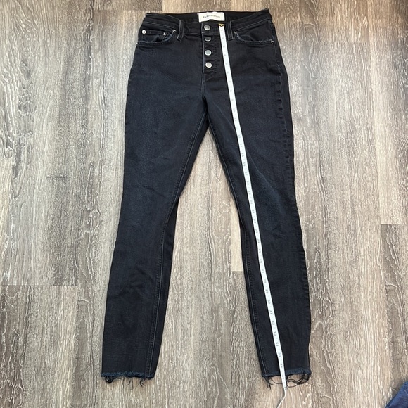 Reformation Black Distressed Skinny Jeans 27 - Picture 9 of 13